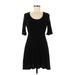 Soprano Casual Dress - Mini: Black Solid Dresses - Women's Size Large