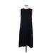 Mud Pie Casual Dress - A-Line: Black Solid Dresses - Women's Size Medium