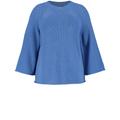 Samoon PULLOVER 3/4 ARM Damen magic blue, Gr. 46, Baumwolle, Cotton knit jumper with 3 4 length sleeves, Casual fit