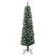 AAMEN Artificial Slimline Green Pencil Christmas Tree, Pencil Christmas Tree Artificial Indoor Slim Green Spruce With Stand, Christmas Ornaments, Indoor Christmas Decorations, (Green) (6ft)