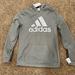 Adidas Other | Nwt Adidas’s Grey Girls Hoodie, Size Small, With, Silver Glitter Brand | Color: Gray | Size: Size 14