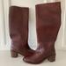 Anthropologie Shoes | Nwot Anthropologie Leather Perfect Tall Boots In Wine Sz 41 | Color: Purple/Red | Size: 41eu