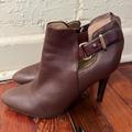 Coach Shoes | Coach Leather High Heel Boots | Color: Brown | Size: 7.5