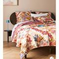 Anthropologie Bedding | Anthropologie Carwyn Queen Size Quilt | Color: Pink/Yellow | Size: Queen