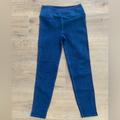 Free People Pants & Jumpsuits | Free People Movement Enlighten Cropped Denim Indigo Blue Cutout Leggings | Color: Blue | Size: M/L