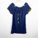 J. Crew Swim | J. Crew Linen Cotton Pom Pom Swim Coverup Dress Navy Blue Size Xxs | Color: Blue | Size: Xxs