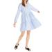 J. Crew Dresses | J. Crew Womens Dress Blue Tiered Popover In Striped Side Zip Relax Size Large | Color: Blue | Size: L