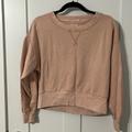 American Eagle Outfitters Tops | Light Pink Cropped Sweatshirt | Color: Pink | Size: M