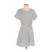 H&M L.O.G.G. Casual Dress: White Stripes Dresses - Women's Size Small