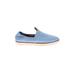 Mercedes Castillo Sneakers: Slip-on Stacked Heel Casual Blue Print Shoes - Women's Size 6 1/2 - Almond Toe