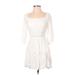 Peach Love Casual Dress: White Dresses - New - Women's Size 00