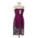 Prestige Apparel Casual Dress: Purple Paisley Dresses - New - Women's Size Large