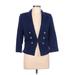 White House Black Market Blazer Jacket: Short Blue Print Jackets & Outerwear - Women's Size 10