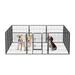 Balems 32" H 12 Panel Metal Exercise Pen w/ Pet Door Metal in Gray | 32 H x 32 W x 0.6 D in | Wayfair ZYN191W1422120891-191