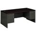HON 38000 Series Executive Desk Wood/Metal in Gray | Wayfair HON38155NS