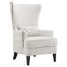 Wingback Chair - Ophelia & Co. Sonali 34" Wide Wingback Chair Polyester/Fabric in White/Brown | Wayfair 3F23ED8FF82044799C78361634CCF539