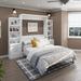 Hokku Designs Korte Queen Solid Wood Storage Murphy Bed Wood & Metal in White/Brown | Wayfair F6EB31D8F2DA4BF2AD7C092F2532E210