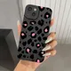 Coque de téléphone motif léopard pour iPhone coque rose 14 13 12 11 Pro Max XS Poly X 7 8