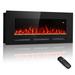 Symple Stuff Aarryn Electric Fireplace Insert in Black/Brown | 21.65 H x 50 W x 5.5 D in | Wayfair 7E457B1496014D629DE03D7691C67246