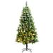 The Holiday Aisle® 4.9' Lighted Artificial Christmas Tree - Stand Included, Metal in Green | 13.8 D in | Wayfair 41DAE0B0801E4239BE508F62CF385C8E