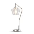 Mercer41 Cafe 26.5" H Table Lamp Glass/Metal in Gray | 26.5 H x 9 W x 13 D in | Wayfair 6071B01BF4874EEFBE8A2213C255E6A2