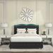 Ivy Bronx Keaundrea Tufted Storage Standard Bed Upholstered/Velvet/Metal in Black | 44.6 H x 56.6 W x 79.3 D in | Wayfair