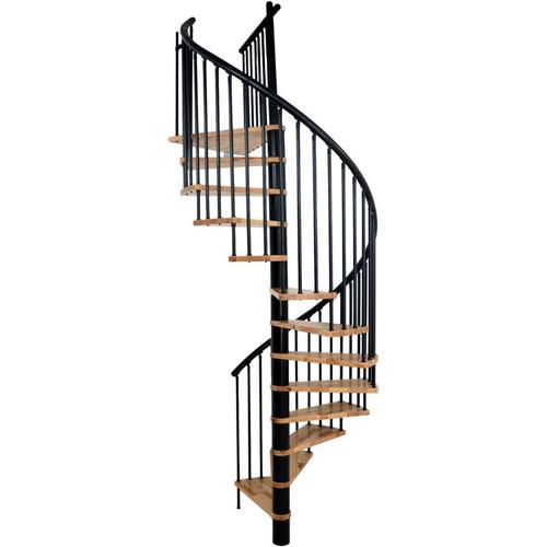 Minka Spindeltreppe SPIRAL EFFECT schwarz Wendeltreppe , 140 cm, Walnuss