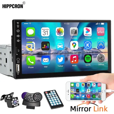 7-Zoll-Autoradio 1 Din MP5-Player Touchscreen Multimedia FM ISO Power Aux-Eingang USB Bluetooth Mirror Link Universal Autoradio