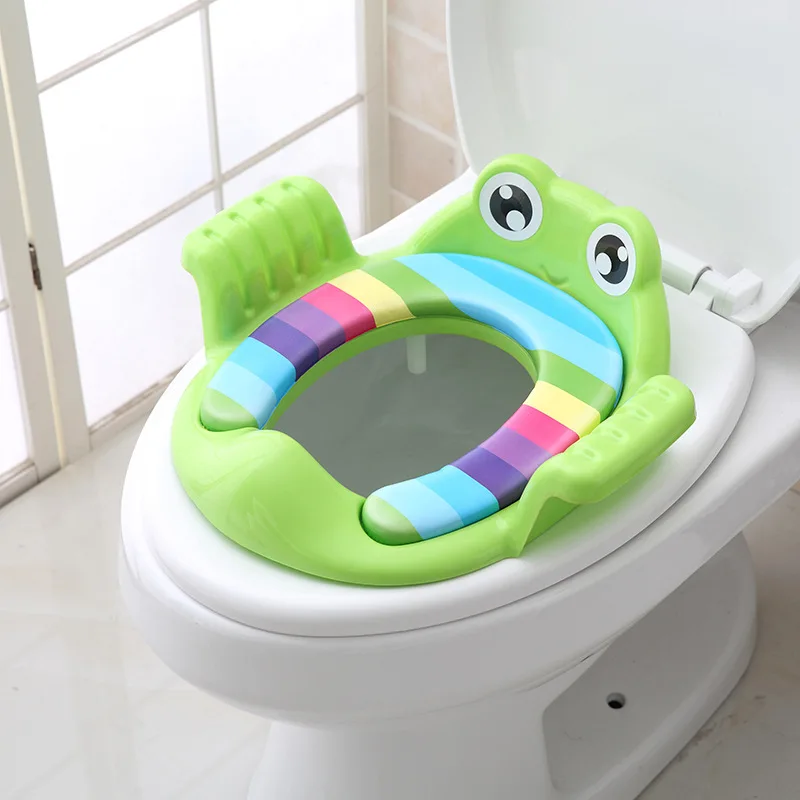 Baby Kind Töpfchen Toilettentrainer Sitz Tritthocker Leiter Verstellbarer Trainingsstuhl bequemer Cartoon niedlicher Toilettensitz für Kinder