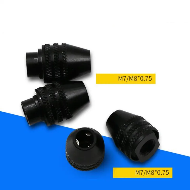 0.3-3.2mm Mini Multi Keyless Trapano Mandrino M7 M8X0.75 Quick Change Tre-Mascella Trapano Mandrino Per Il Rotary strumenti di Mini Trapano Per Dremel