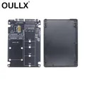 M.2 NGFF SSD Protocollo MSATA alla porta seriale Scatola disco rigido esterno integrata Msata a Sata 3 3.0 Commutazione doppio disco con interruttore