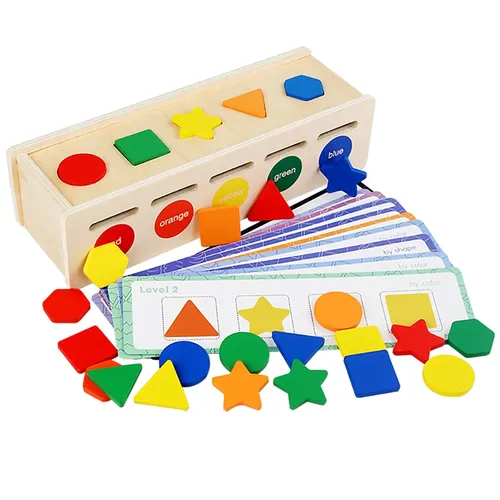 Holz farbe Form Sortier box Montessori Spielzeug Farbform Sortier spielzeug Vorschule frühes Lernen