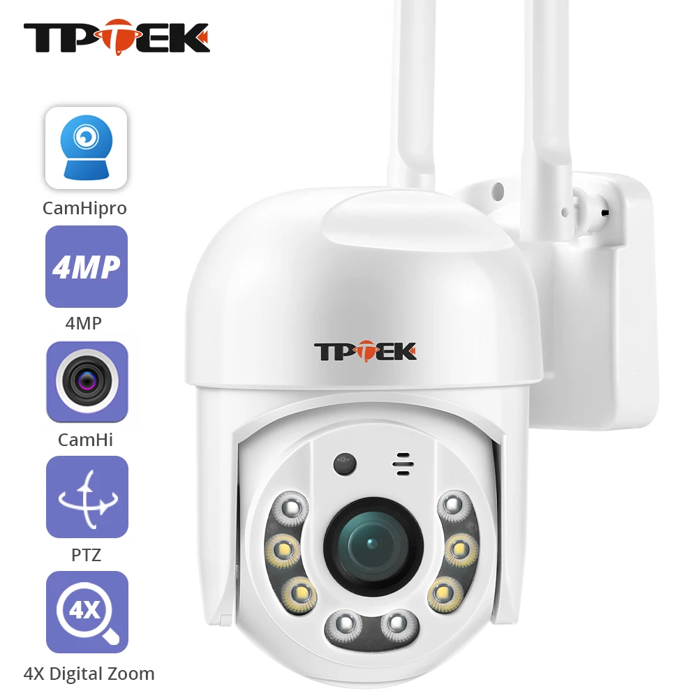 4MP PTZ WIFI IP Kamera 1080P CCTV Überwachung Sicherheit Schutz Wi-Fi Outdoor 4X Digital Zoom Straße CamHipro CamHi Camara Image