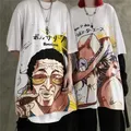 Estate Hip Hop ACE T Shirt uomo rufy T-Shirt Cool manica corta Anime T-Shirt allentata Tee oversize