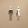 Toilette/Loo/bagno/bagno/WC porta segnaletica a parete segnaletica uomo e donna bordo in plastica
