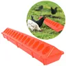 Mangiatoia per pollame Flip Top in plastica mangiatoia per uccelli mangiatoia lunga ciotola per