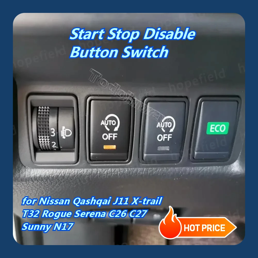 Start Stop Disable Button Switch Auto Off Eliminator für Nissan Qashqai J11 X-trail T32 Rogue Serena C26 C27 Sunny N17 Zubehör Image