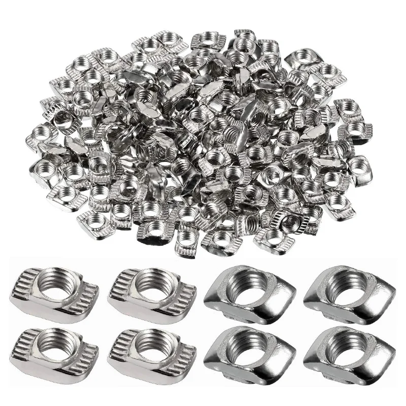 50 teile/los M3 M4 M5 für 20 Serie Slot T-mutter Schiebe T Mutter Hammer Drop In Mutter Befestigen stecker 2020 EU Aluminium Extrusion Profil Image
