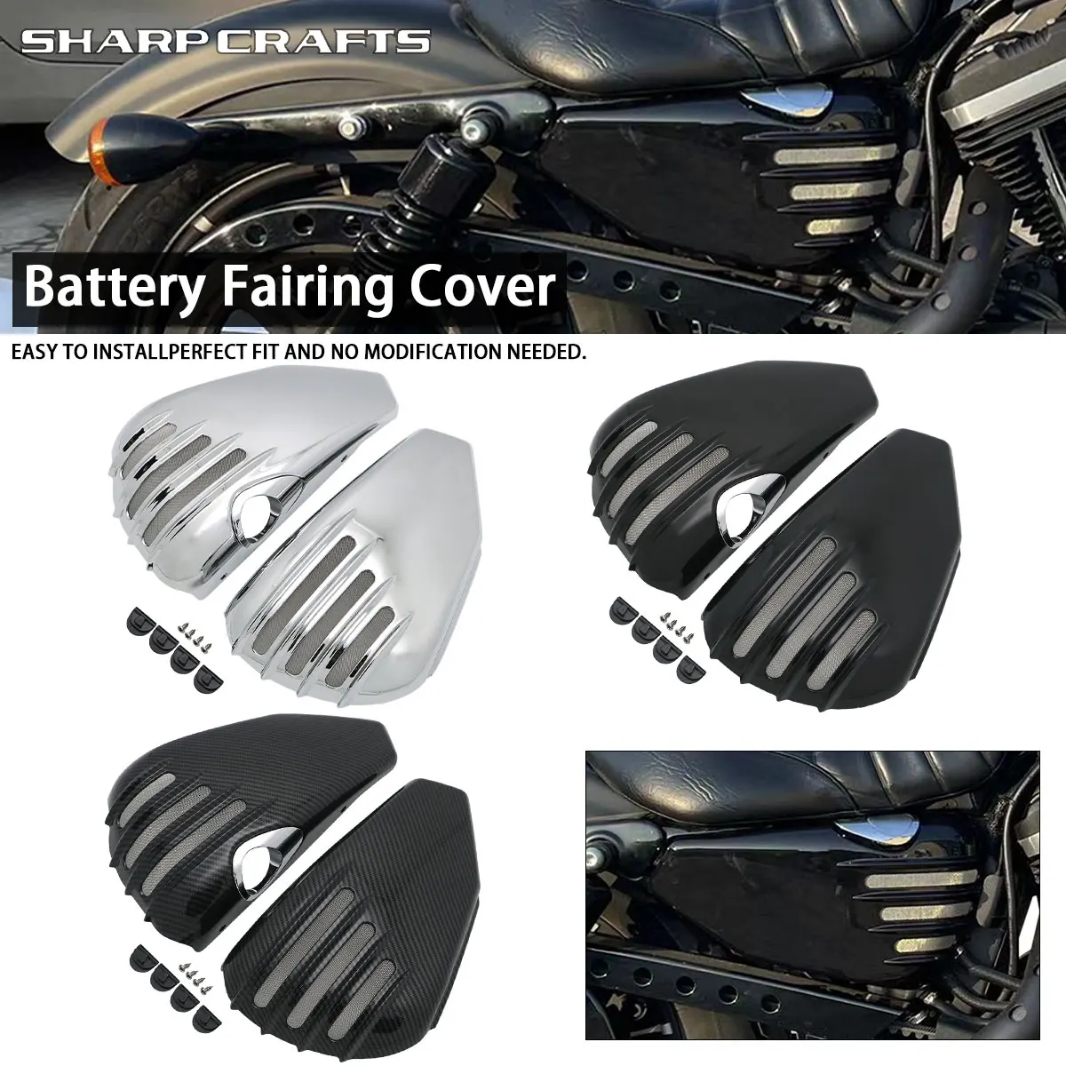Motorrad zubehör Batteries eitige Verkleidung abdeckungen für Harley Davidson 2015-2018 Sportster xl 2004 2013 achtund vierzig xl883 xl1200 Image