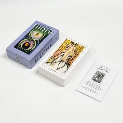 12x7cm Standardgröße 78 Stück Alester Crowley Thoth Tarot Deck Karten Brettdeck Spielkarten für Partyspiel mit Papierhandbuch Image