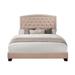 Chase Beige Fabric Upholstered Tufted Bed