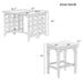 3-Piece Retro Dining Set Solid Wood Counter Height Pub Set Foldable Table with 2 Saddle Stools for Kitchen, Small Space