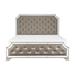 Gerald Silver Gray Faux Leather Upholstered Tufted Bed