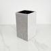 Silver Ceramic Square Vase 5x5x8