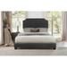 Wyman Dark Gray Fabric Upholstered Panel Bed