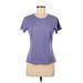 Nike Active T-Shirt: Purple Polka Dots Activewear - Women's Size Medium