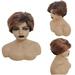 SUCS Human Hair Wigs For Women Black Color Natural Lace Hair Fashion Sexy Short Wavy Curly Parting Synthetic Wig Wave Black