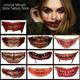 Augper 2023 New Halloween Prank Makeup Temporary 12PCS Halloween Clown Horror Mouth Stickers Removable And Realistic Temporary Kit Halloween Makeup Props (10pcsï¼‰