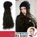 SUCS Long Curly Wig Hat Hooded Wig Winter Cap Caps Casual Women Wig Hats with Hair