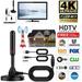 Amplified Indoor Digital Tv Antenna â€“ Best Powerful Amplifier Signal Booster & Has up to 200+ Miles Range Support 8K 4K Full HD Smart and DigitalTvs with 16.4ft Coaxial Cable